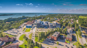 Aerial photo of UiA's Campus Grimstad